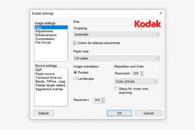 نرم افزار اسکنر کداک (Kodak) - انواع خطاهای رایج در اسکنر کداک