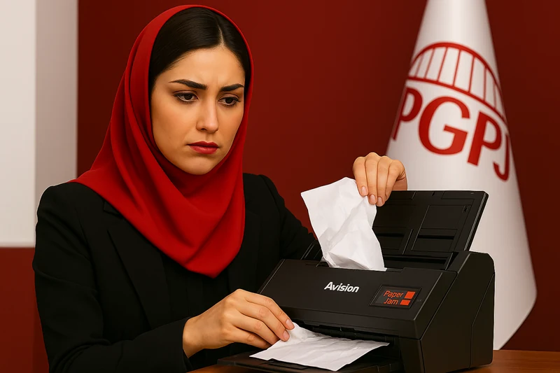 خطای paper jam در اسکنر Avision